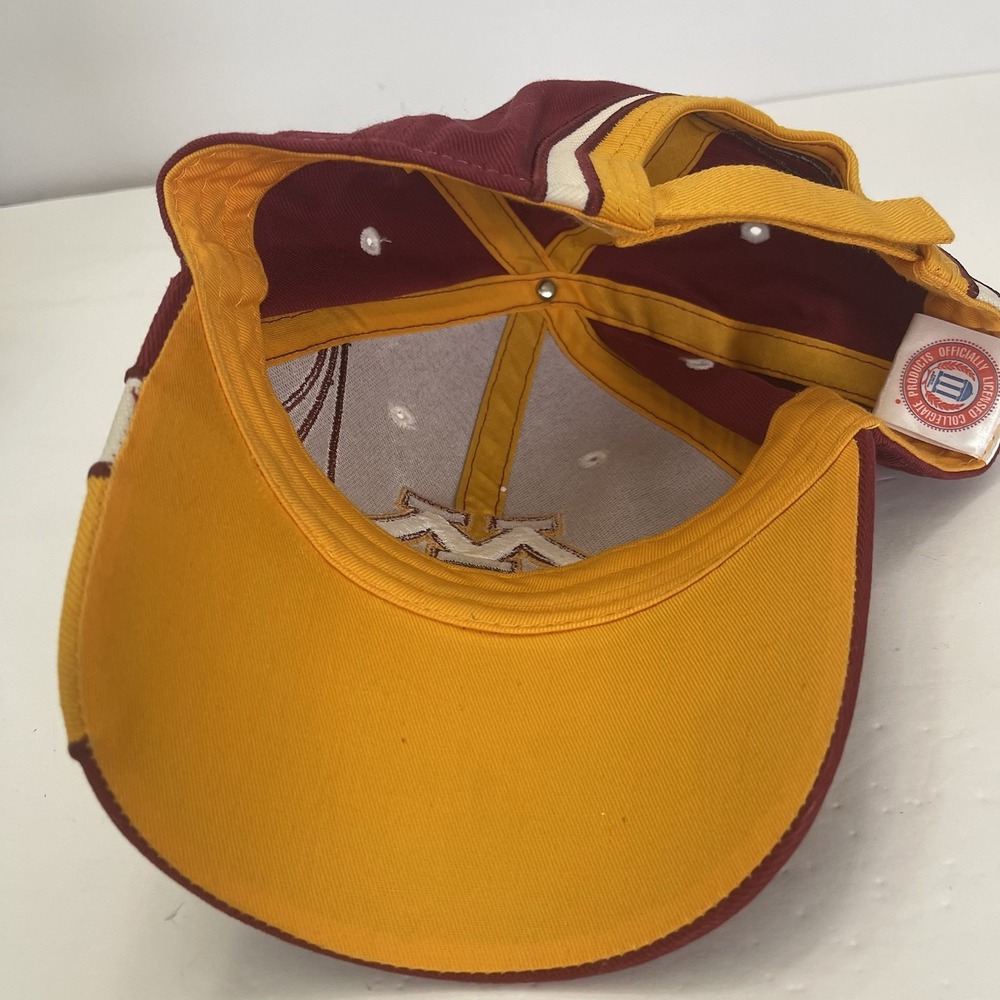 University of Minnesota Gophers Baseball Cap Maroon Gold Embroidered Adjustable - Picture 5 of 7